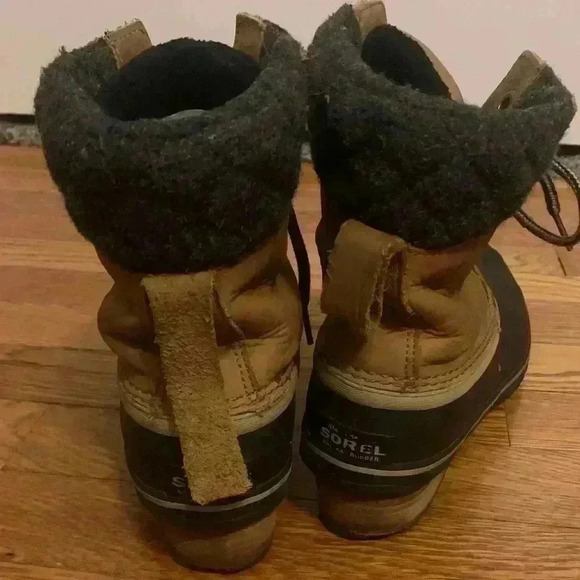 Sorel Slimpack Lace II Duck Boots, Womens Size 7.5 NL2348-286 Elk Black - Picture 6 of 12